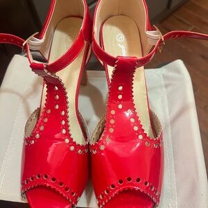Glamorous Red Patent Leather Heels
